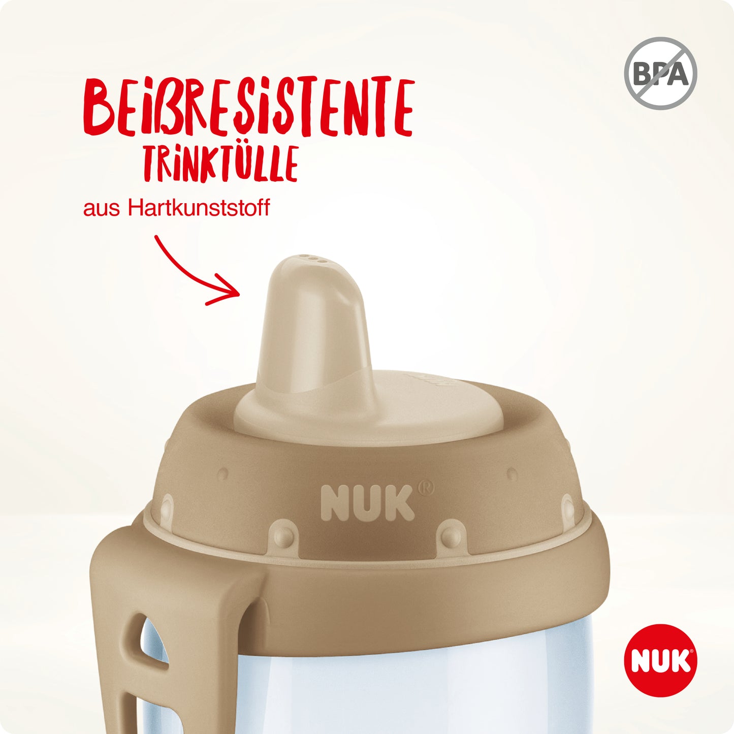 NUK Flexi Cup Soft-Trinkhalm-Becher, blau, 300 ml