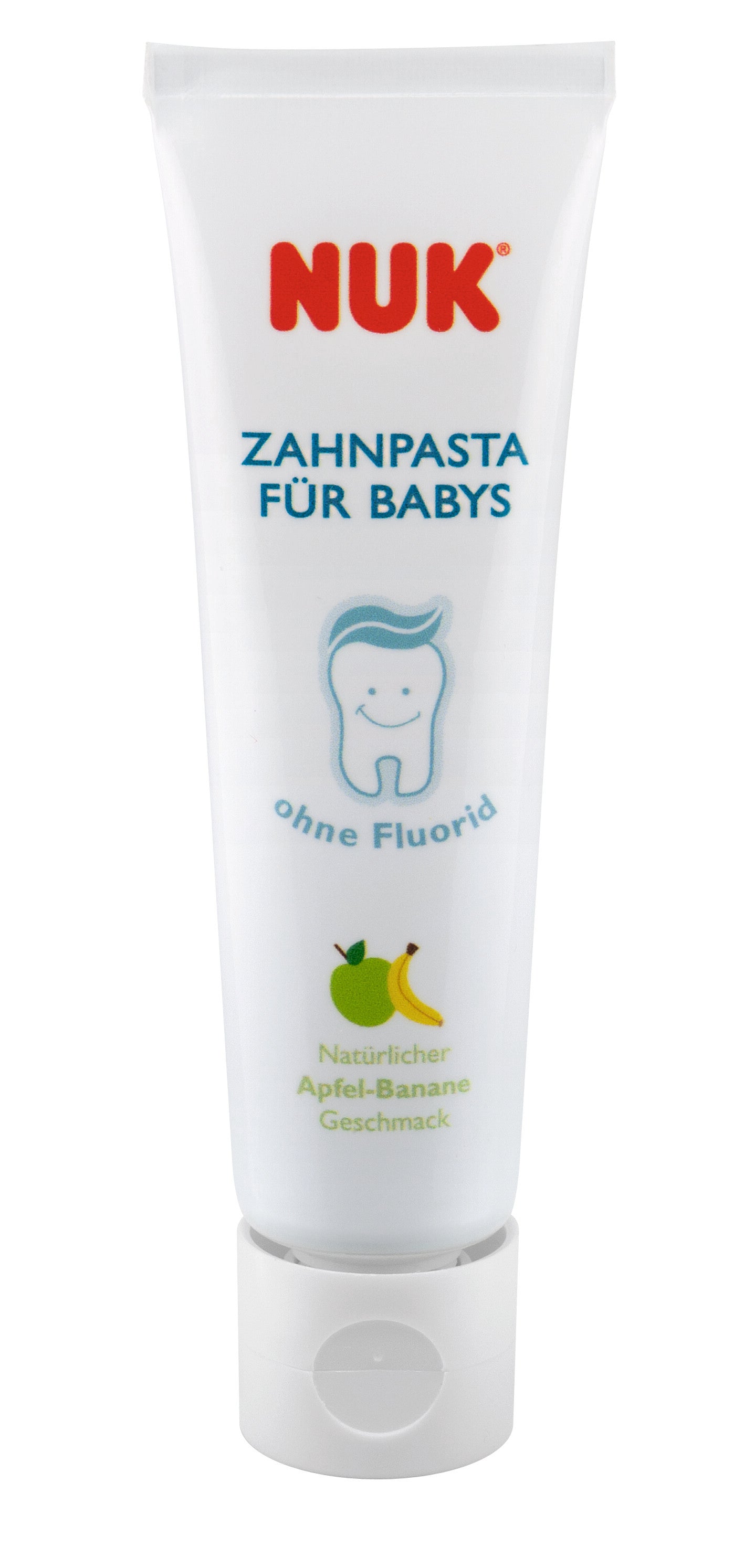 NUK Mundpflege-Set – Baby-Zahnpasta mit Apfel-Banane Geschmack + Fingerzahnbürste