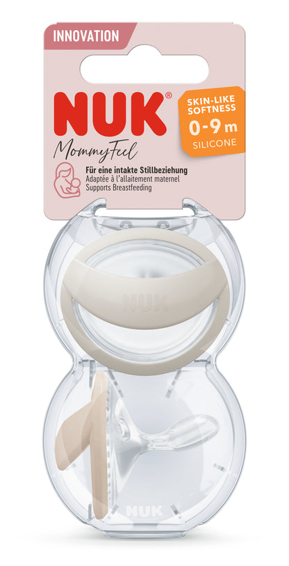 NUK MommyFeel Silikon Schnuller 0-9 Monate – Stillfreundlich (2 Stück)