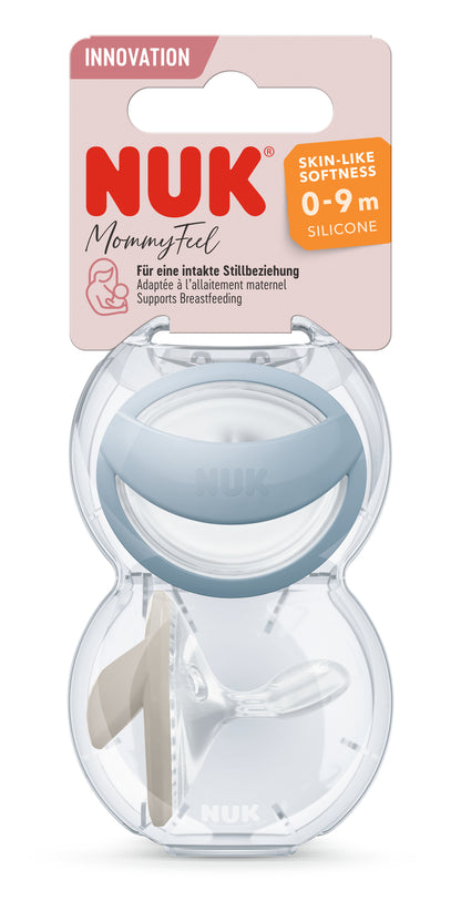 NUK MommyFeel Silikon Schnuller 0-9 Monate – Stillfreundlich (2 Stück)