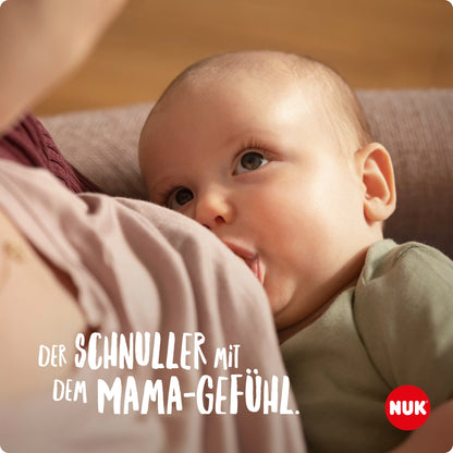 NUK MommyFeel Silikon Schnuller 0-9 Monate – Stillfreundlich (2 Stück)