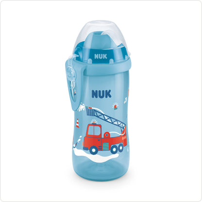 NUK Flexi Cup Soft-Trinkhalm-Becher, blau, 300 ml