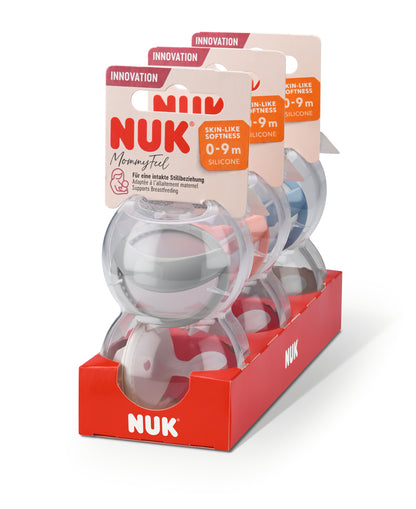 NUK MommyFeel Silikon Schnuller 0-9 Monate – Stillfreundlich (2 Stück)