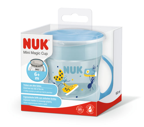 NUK Mini Magic Cup – Trinklernbecher mit Griffen, auslaufsicher & BPA-frei (160 ml)