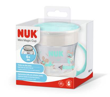 NUK Mini Magic Cup – Trinklernbecher mit Griffen, auslaufsicher & BPA-frei (160 ml)