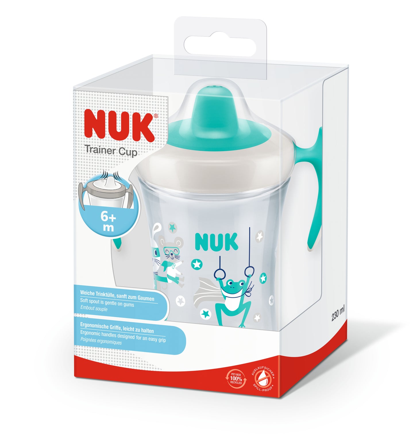 Trainer Cup, rosa, blau, petrol