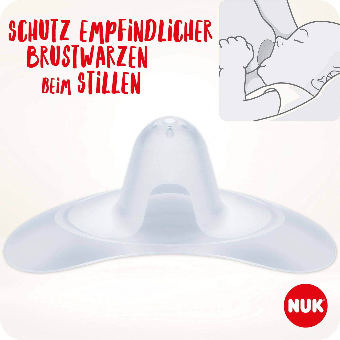 NUK Brusthütchen Silikon Gr. M (2er Pack, mit Schutzdose)