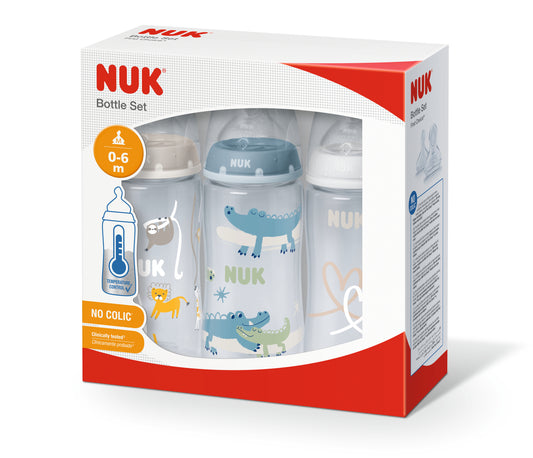 NUK First Choice+ Boy 3er Flaschenset (blau)