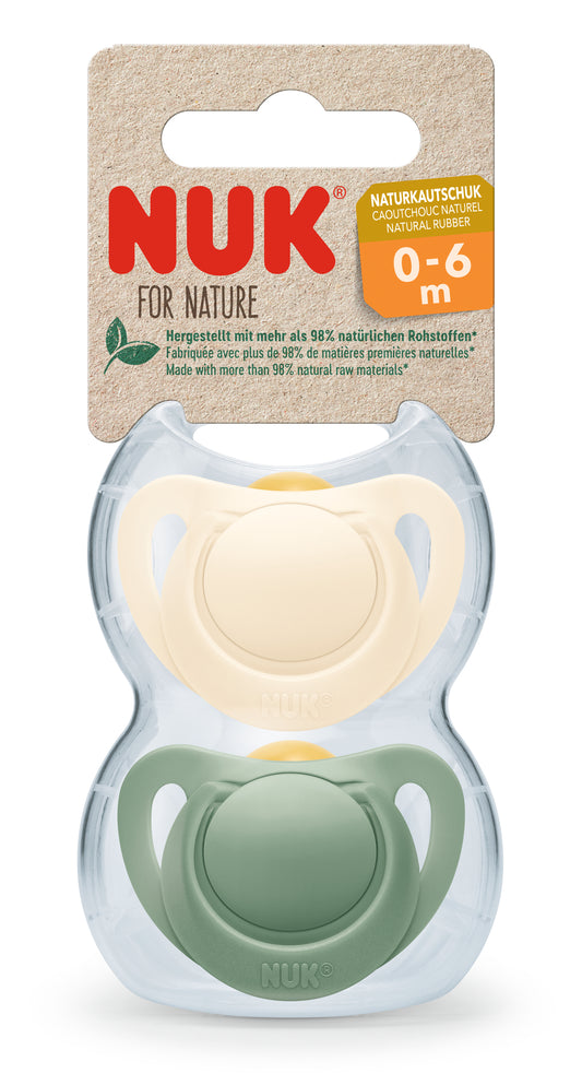 NUK for Nature Schnuller Gr. 1 Latex (2er Pack)