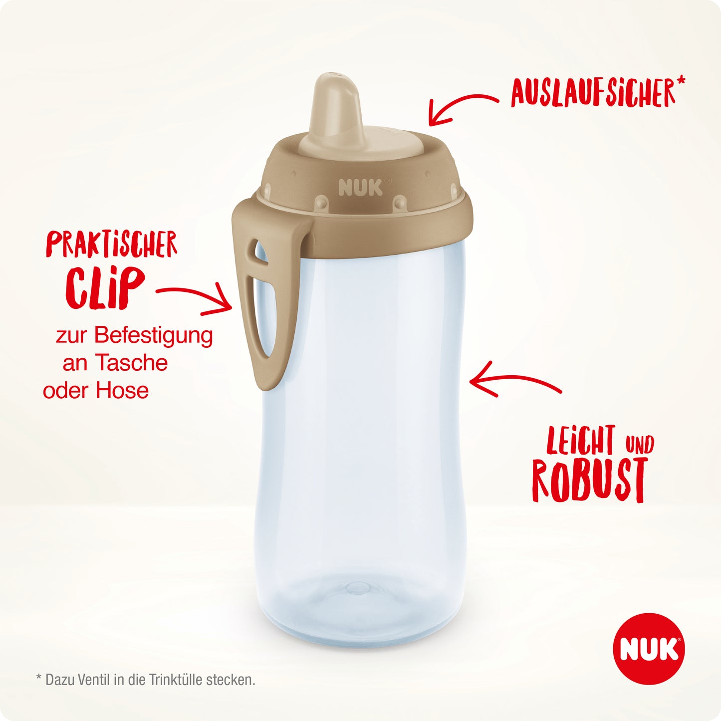 NUK Flexi Cup Soft-Trinkhalm-Becher, blau, 300 ml