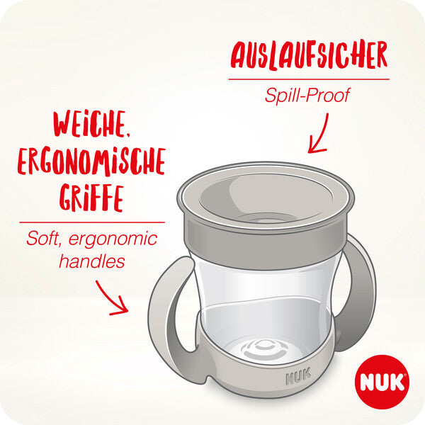 NUK Mini Magic Cup – Trinklernbecher mit Griffen, auslaufsicher & BPA-frei (160 ml)