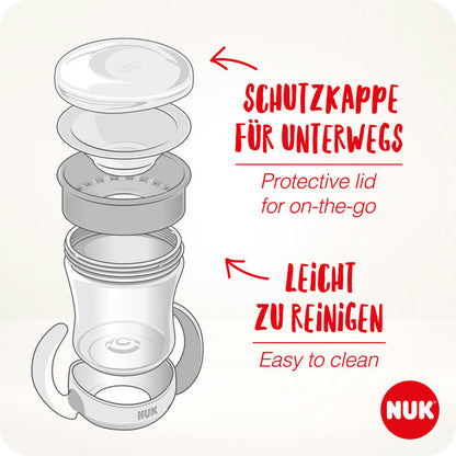 NUK Mini Magic Cup – Trinklernbecher mit Griffen, auslaufsicher & BPA-frei (160 ml)