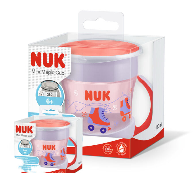 NUK Mini Magic Cup – Trinklernbecher mit Griffen, auslaufsicher & BPA-frei (160 ml)